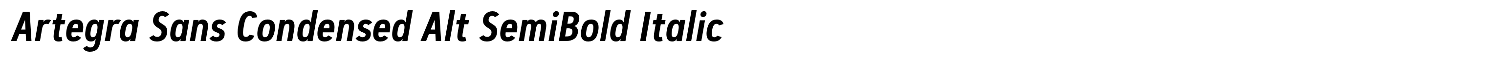 Artegra Sans Condensed Alt SemiBold Italic
